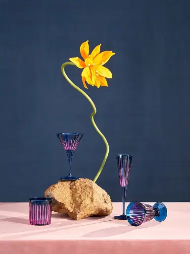 L'Objet Prism 4-PieceHand-Cut Wine Glasses | Thumbnail 3 L'Objet Prism 4-PieceHand-Cut Wine Glasses | Thumbnail 3