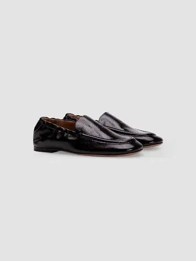 Odissì Women's Juno Moc Toe Leather Loafers - Black - Size 11 | Thumbnail 2 Odissì Women's Juno Moc Toe Leather Loafers - Black - Size 11 | Thumbnail 2
