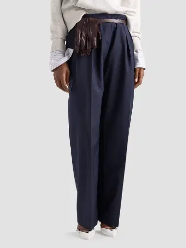 Prada Women's Light Mohair Pants - Blue - Size 6 | Thumbnail 2 Prada Women's Light Mohair Pants - Blue - Size 6 | Thumbnail 2