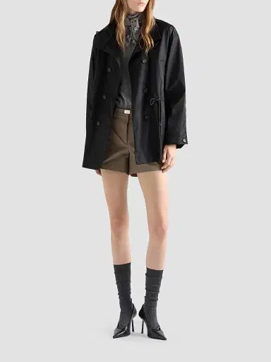 Prada Women's Nylon Rain Jacket - Black - Size 4 | Thumbnail 5 Prada Women's Nylon Rain Jacket - Black - Size 4 | Thumbnail 5