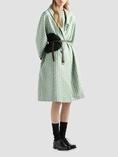 Prada Women's Floral Print Duchess Dress - Green - Size 6 | Thumbnail 2 Prada Women's Floral Print Duchess Dress - Green - Size 6 | Thumbnail 2
