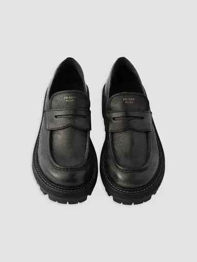 Prada Women's Leather Loafers - Black - Size 11 | Thumbnail 2 Prada Women's Leather Loafers - Black - Size 11 | Thumbnail 2