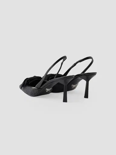 Prada Women's Fabric Slingback Pumps | Thumbnail 3 Prada Women's Fabric Slingback Pumps | Thumbnail 3