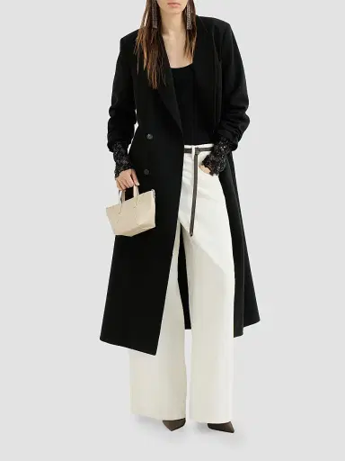 Brunello Cucinelli Women's Lightweight Water-Resistant Cashmere Belted Coat | Thumbnail 6 Brunello Cucinelli Women's Lightweight Water-Resistant Cashmere Belted Coat | Thumbnail 6