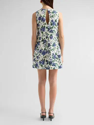 Peony Women's Enamour Floral Linen Shift Mini Dress - Provence - Size Large | Thumbnail 3 Peony Women's Enamour Floral Linen Shift Mini Dress - Provence - Size Large | Thumbnail 3