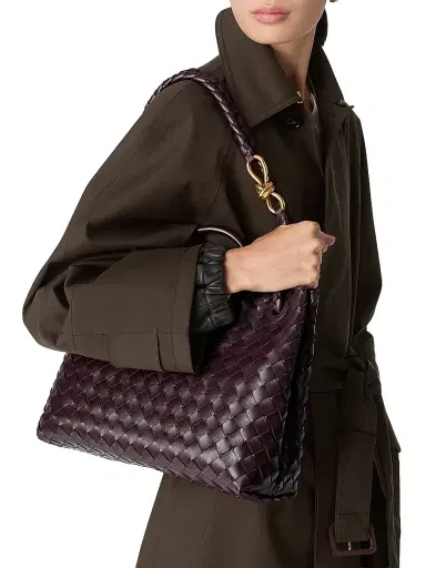 Bottega Veneta Women's Andiamo Medium Intrecciato Leather Top-Handle Bag - Barolo | Thumbnail 2 Bottega Veneta Women's Andiamo Medium Intrecciato Leather Top-Handle Bag - Barolo | Thumbnail 2