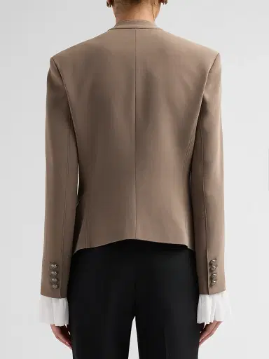 Cinq à Sept Women's Maren Embellished Ruffle-Trim Blazer | Thumbnail 3 Cinq à Sept Women's Maren Embellished Ruffle-Trim Blazer | Thumbnail 3