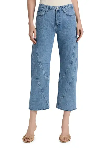 L'AGENCE Women's Frasier Ultra High-Rise Barrel-Leg Crop Jeans - Grantly | Thumbnail 3 L'AGENCE Women's Frasier Ultra High-Rise Barrel-Leg Crop Jeans - Grantly | Thumbnail 3