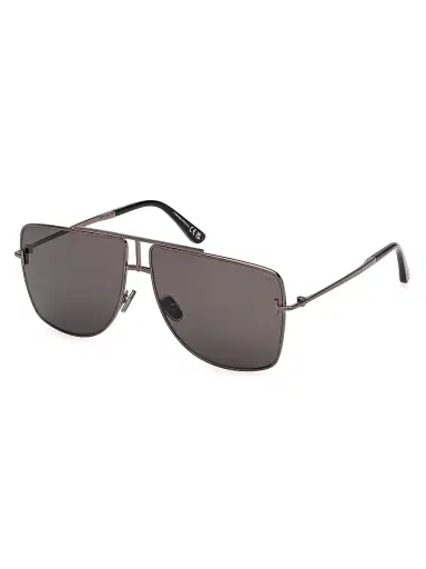 Tom Ford Men's Eliott-02 59MM Geometric Aviator Sunglasses - Dark Gunmetal Smoke | Thumbnail 1 Tom Ford Men's Eliott-02 59MM Geometric Aviator Sunglasses - Dark Gunmetal Smoke | Thumbnail 1