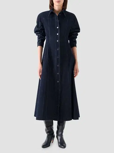 Akris punto Women's Changent Micro Corduroy Midi Dress | Thumbnail 2 Akris punto Women's Changent Micro Corduroy Midi Dress | Thumbnail 2