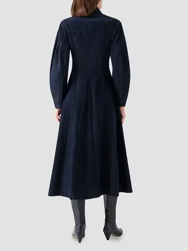 Akris punto Women's Changent Micro Corduroy Midi Dress | Thumbnail 3 Akris punto Women's Changent Micro Corduroy Midi Dress | Thumbnail 3