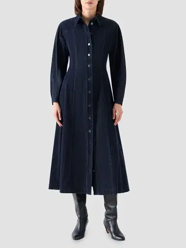 Akris punto Women's Changent Micro Corduroy Midi Dress | Thumbnail 4 Akris punto Women's Changent Micro Corduroy Midi Dress | Thumbnail 4