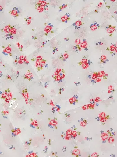 Papinelle Women's Swiss Dot Floral Cotton Crop Pajamas - Posy Floral | Thumbnail 7 Papinelle Women's Swiss Dot Floral Cotton Crop Pajamas - Posy Floral | Thumbnail 7