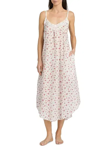 Papinelle Women's Floral Swiss Dot Maxi Nightie - Posy Floral - Size XL | Thumbnail 3 Papinelle Women's Floral Swiss Dot Maxi Nightie - Posy Floral - Size XL | Thumbnail 3