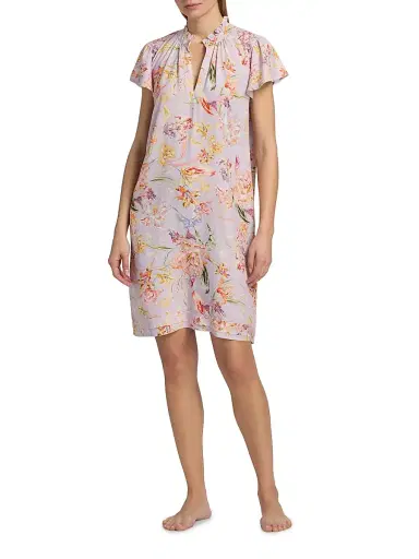 Papinelle Women's Bailey Flutter-Sleeve Nightie - Soft Lavender | Thumbnail 3 Papinelle Women's Bailey Flutter-Sleeve Nightie - Soft Lavender | Thumbnail 3