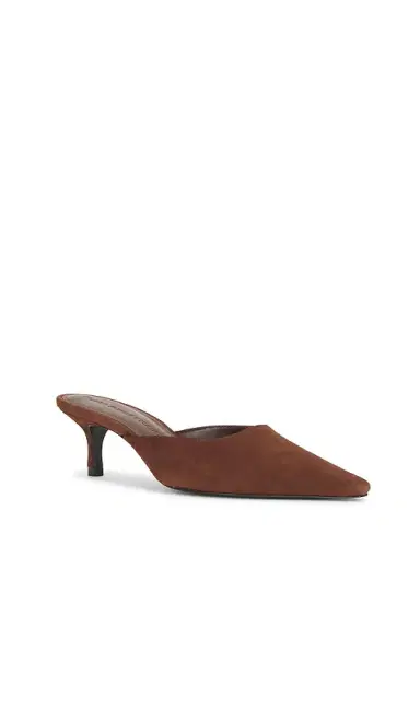 Black Suede Studio Riley 50 Mule Pump | Thumbnail 2 Black Suede Studio Riley 50 Mule Pump | Thumbnail 2