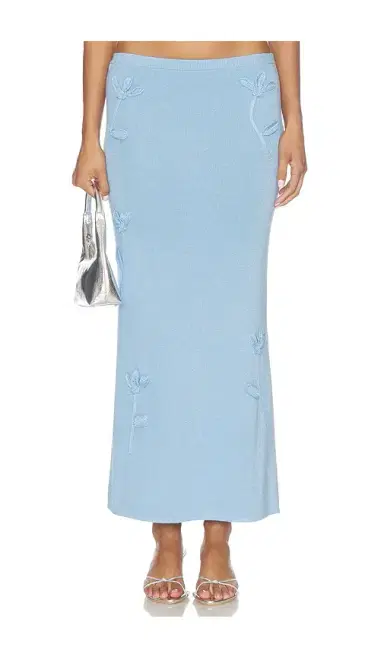 MAJORELLE Kaidyn Flower Embroidered Midi Skirt | Thumbnail 1 MAJORELLE Kaidyn Flower Embroidered Midi Skirt | Thumbnail 1