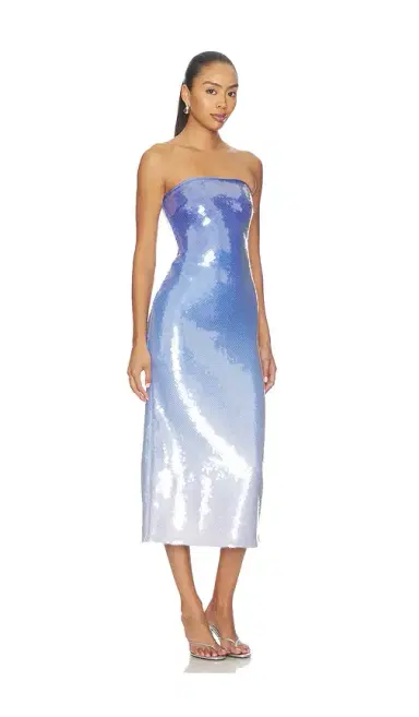 Lovers and Friends Alora Sequin Midi Dress | Thumbnail 2 Lovers and Friends Alora Sequin Midi Dress | Thumbnail 2