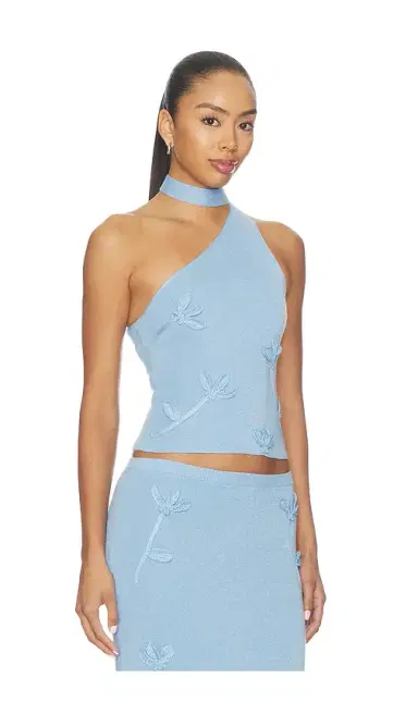 MAJORELLE Kaidyn One Shoulder Flower Embroidered Top | Thumbnail 2 MAJORELLE Kaidyn One Shoulder Flower Embroidered Top | Thumbnail 2