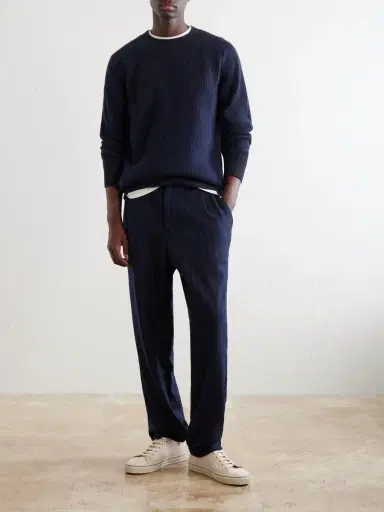 Sease Tapered Pinstriped Wool-Blend Trousers - Men | Thumbnail 2 Sease Tapered Pinstriped Wool-Blend Trousers - Men | Thumbnail 2