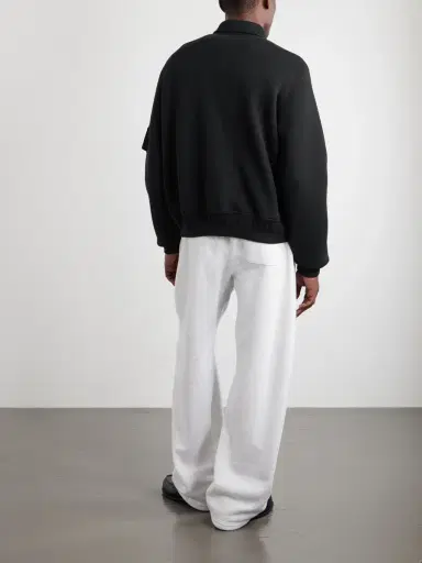 Sacai Cotton-Blend Half-Zip Sweater - Men | Thumbnail 4 Sacai Cotton-Blend Half-Zip Sweater - Men | Thumbnail 4