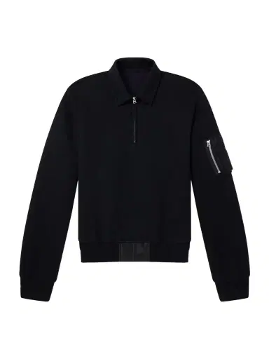 Sacai Cotton-Blend Half-Zip Sweater - Men | Thumbnail 1 Sacai Cotton-Blend Half-Zip Sweater - Men | Thumbnail 1