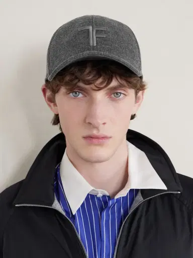 Tom Ford Leather-Trimmed Logo-Embroidered Cashmere Baseball Cap - Men | Thumbnail 4 Tom Ford Leather-Trimmed Logo-Embroidered Cashmere Baseball Cap - Men | Thumbnail 4