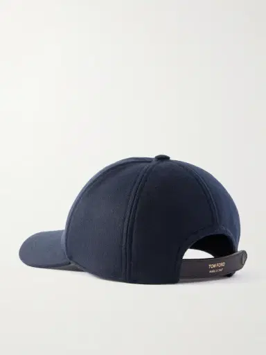 Tom Ford Leather-Trimmed Logo-Embroidered Cashmere Baseball Cap - Men | Thumbnail 3 Tom Ford Leather-Trimmed Logo-Embroidered Cashmere Baseball Cap - Men | Thumbnail 3