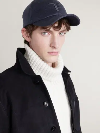 Tom Ford Leather-Trimmed Logo-Embroidered Cashmere Baseball Cap - Men | Thumbnail 4 Tom Ford Leather-Trimmed Logo-Embroidered Cashmere Baseball Cap - Men | Thumbnail 4