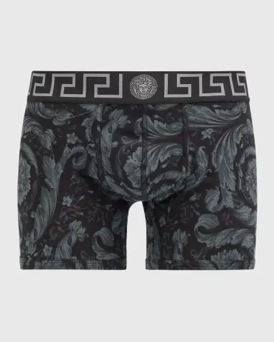 Versace Men's Barocco Organic Jersey Trunks | Thumbnail 2 Versace Men's Barocco Organic Jersey Trunks | Thumbnail 2
