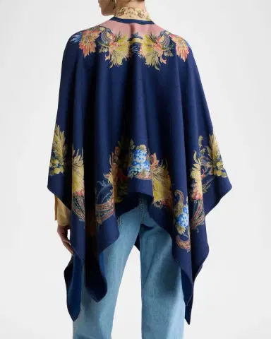 Etro Paisley Wool-Blend Jacquard Cape | Thumbnail 3 Etro Paisley Wool-Blend Jacquard Cape | Thumbnail 3