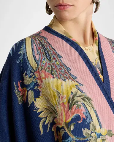 Etro Paisley Wool-Blend Jacquard Cape | Thumbnail 4 Etro Paisley Wool-Blend Jacquard Cape | Thumbnail 4