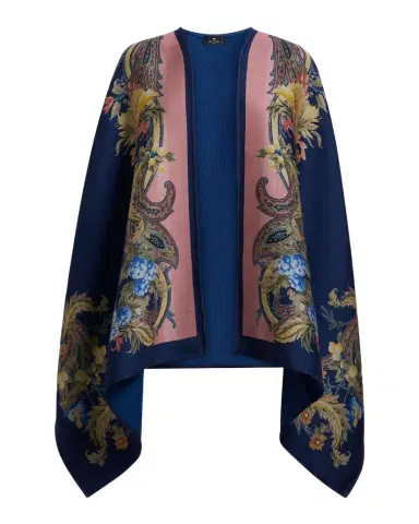Etro Paisley Wool-Blend Jacquard Cape | Thumbnail 1 Etro Paisley Wool-Blend Jacquard Cape | Thumbnail 1