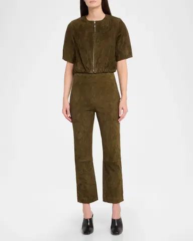 Simkhai Veda Cropped Vegan Suede Pants | Thumbnail 2 Simkhai Veda Cropped Vegan Suede Pants | Thumbnail 2