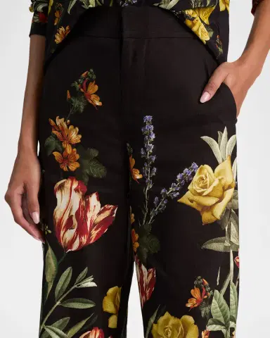 ALICE + OLIVIA Dylan Floral Wide-Leg Pants | Thumbnail 5 ALICE + OLIVIA Dylan Floral Wide-Leg Pants | Thumbnail 5