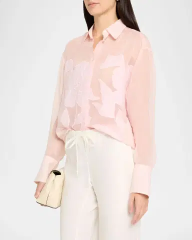 CISSA Floral Embroidered Button-Front Shirt | Thumbnail 4 CISSA Floral Embroidered Button-Front Shirt | Thumbnail 4