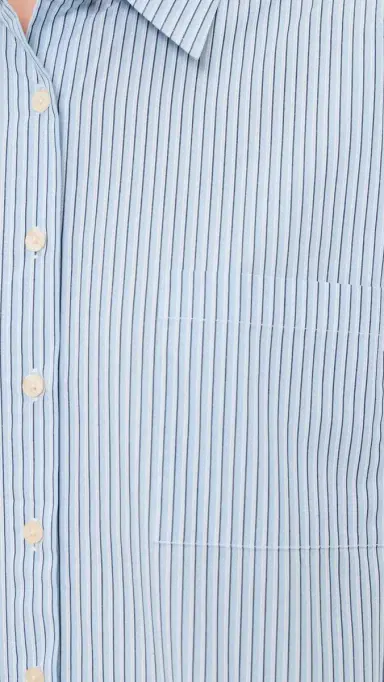 Good American The Poplin Easy Shirt Summer Sky Stripe | Thumbnail 6 Good American The Poplin Easy Shirt Summer Sky Stripe | Thumbnail 6