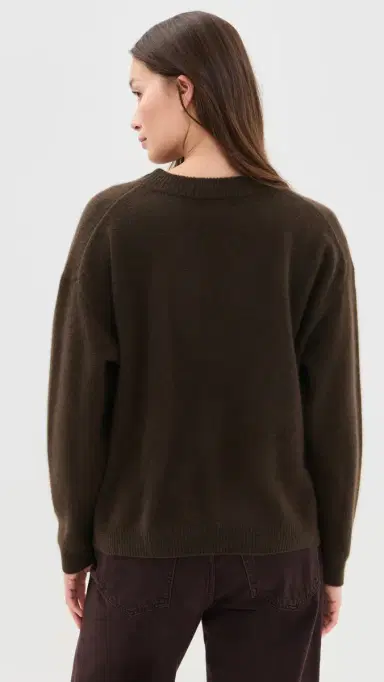 Staud Serrano Cashmere Relaxed Crew Dark Chocolate L | Thumbnail 3 Staud Serrano Cashmere Relaxed Crew Dark Chocolate L | Thumbnail 3