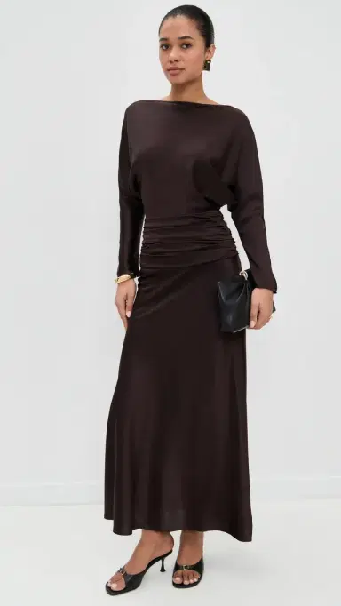Staud Freda Silk Dress Earth | Thumbnail 5 Staud Freda Silk Dress Earth | Thumbnail 5