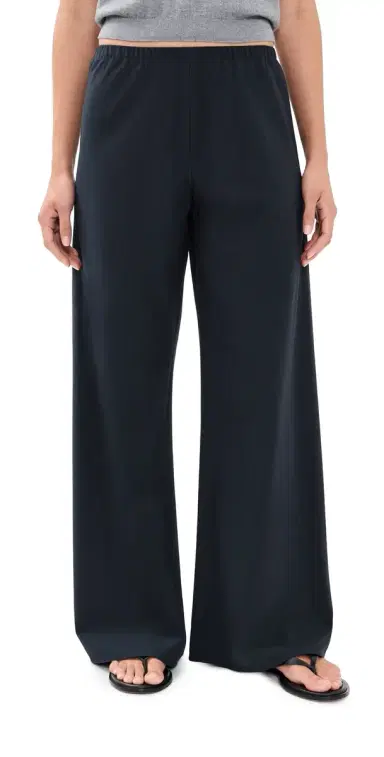 La Ligne Cotton Poplin Colby Pants Navy | Thumbnail 1 La Ligne Cotton Poplin Colby Pants Navy | Thumbnail 1
