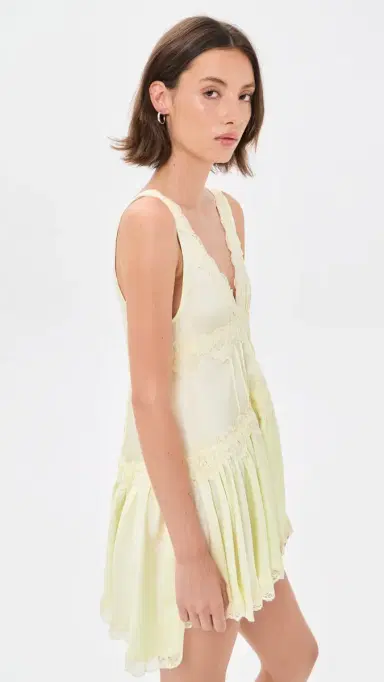 Free People In This Groove Mini Slip Dress Lemon Ice S | Thumbnail 4 Free People In This Groove Mini Slip Dress Lemon Ice S | Thumbnail 4