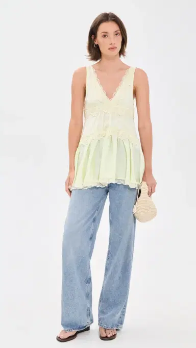 Free People In This Groove Mini Slip Dress Lemon Ice S | Thumbnail 5 Free People In This Groove Mini Slip Dress Lemon Ice S | Thumbnail 5