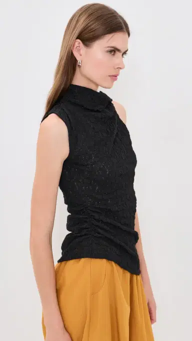 Proenza Schouler White Label Circe Top In tretch Lace Black | Thumbnail 4 Proenza Schouler White Label Circe Top In tretch Lace Black | Thumbnail 4