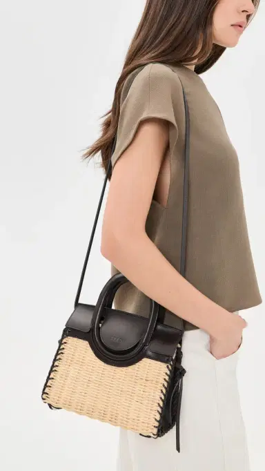 Staud Maude Mini Wicker Carryall Satchel | Thumbnail 3 Staud Maude Mini Wicker Carryall Satchel | Thumbnail 3
