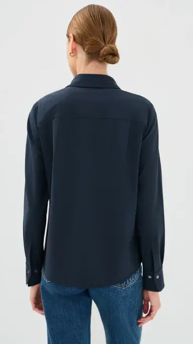 TWP Cowboy Update Button Down Shirt Blueberry | Thumbnail 3 TWP Cowboy Update Button Down Shirt Blueberry | Thumbnail 3