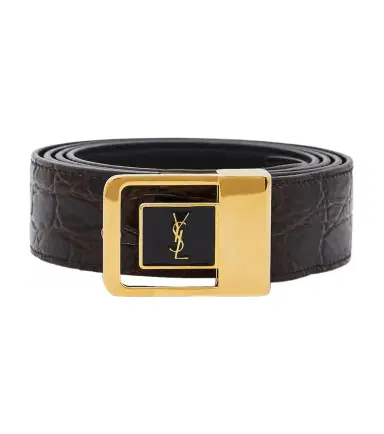 Saint Laurent La 66 croc-effect leather belt | Thumbnail 1 Saint Laurent La 66 croc-effect leather belt | Thumbnail 1
