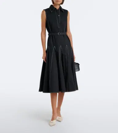 Emilia Wickstead Monique cotton poplin midi dress | Thumbnail 4 Emilia Wickstead Monique cotton poplin midi dress | Thumbnail 4