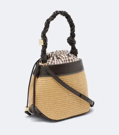 Ganni Bou Small raffia-effect bucket bag | Thumbnail 2 Ganni Bou Small raffia-effect bucket bag | Thumbnail 2