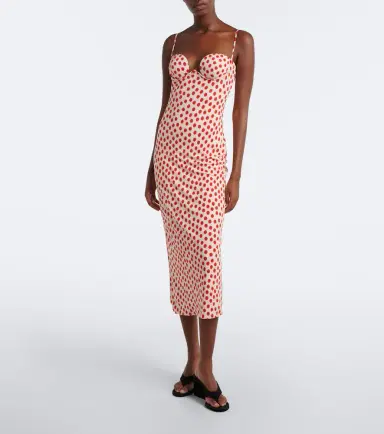 Alaia Alaïa Polka-dot jersey midi dress | Thumbnail 2 Alaia Alaïa Polka-dot jersey midi dress | Thumbnail 2