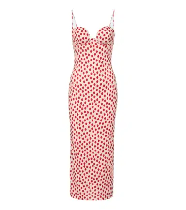 Alaia Alaïa Polka-dot jersey midi dress | Thumbnail 1 Alaia Alaïa Polka-dot jersey midi dress | Thumbnail 1